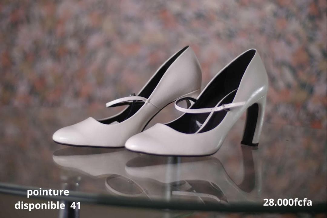 ZARA 41 TALON FERMEE BALLERINE BLANCHE