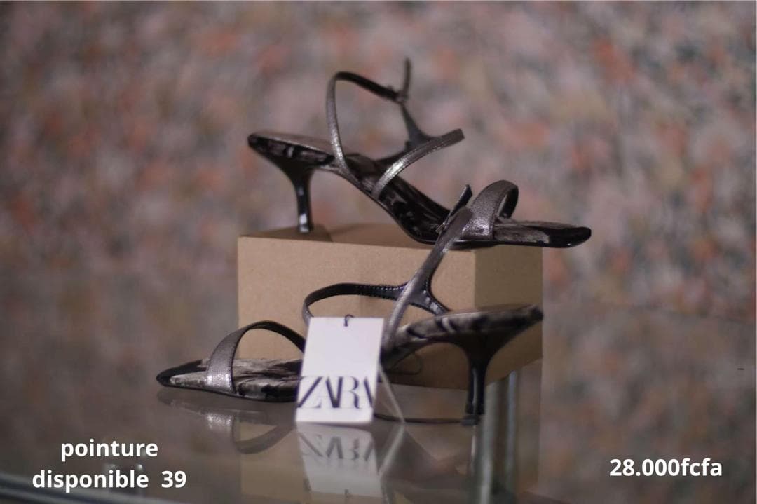 ZARA 39 DIN MILLITAIRE NOIR