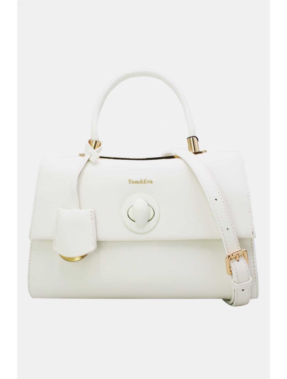 Sac à Main Style Vintage Avec Pendentif 23B-5764P-Blanc