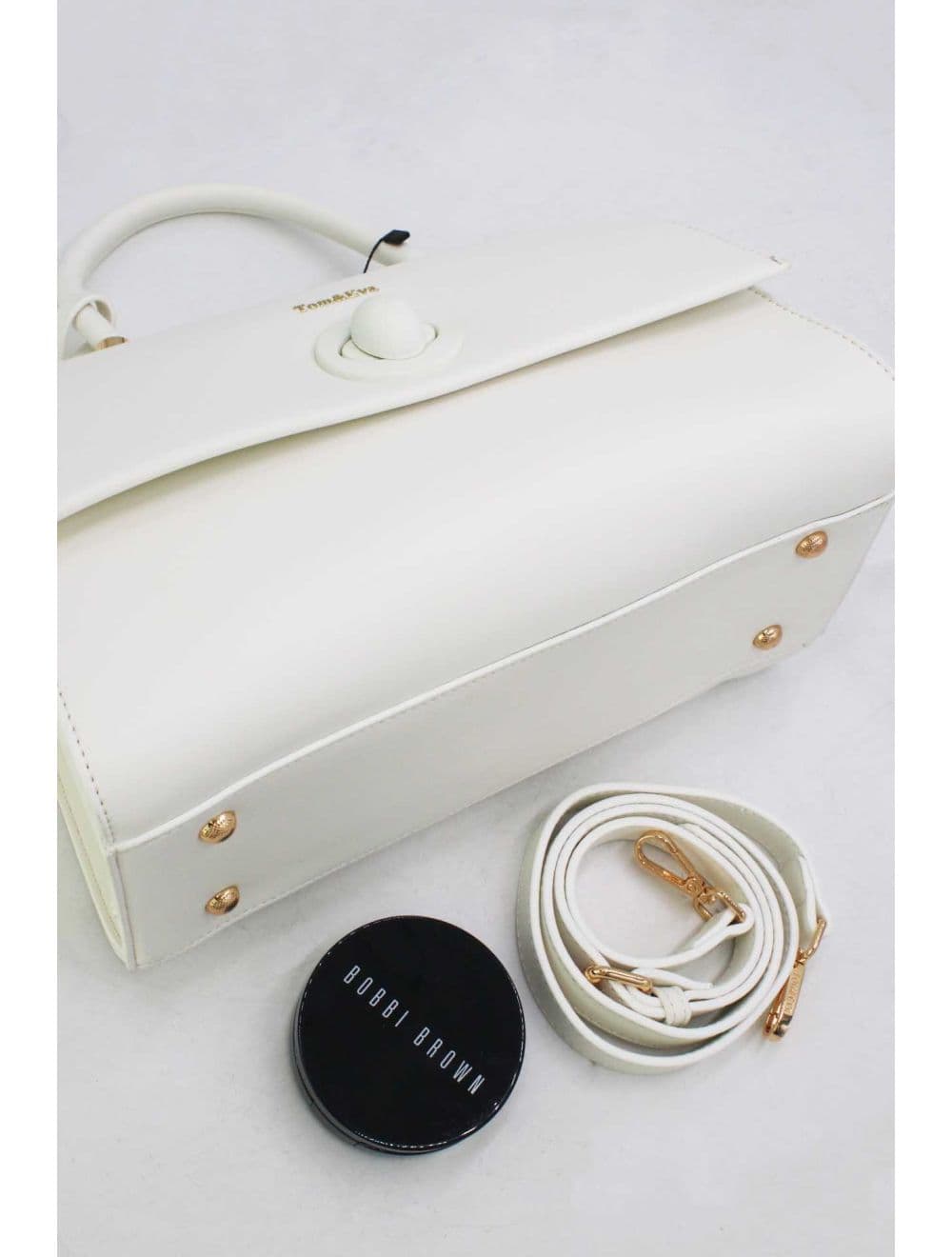 Sac à Main Style Vintage Avec Pendentif 23B-5764P-Blanc — vue 4
