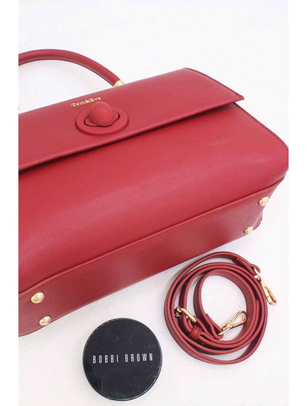 Sac à Main Style Vintage Avec Pendentif 23B-5764P-Rouge — vue 4