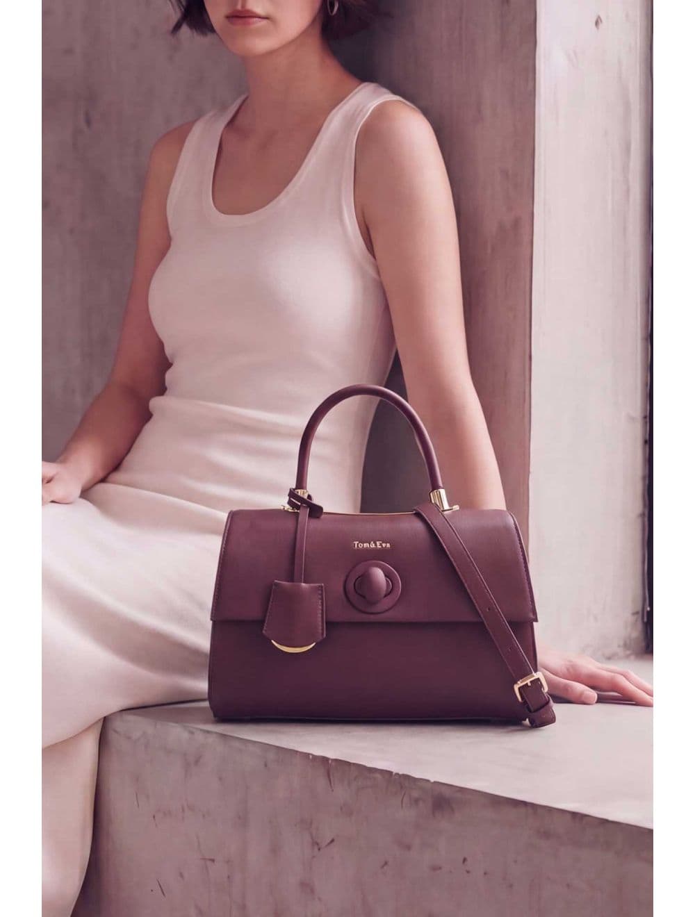 Sac à Main Style Vintage Avec Pendentif 23B-5764P-Café — vue 6