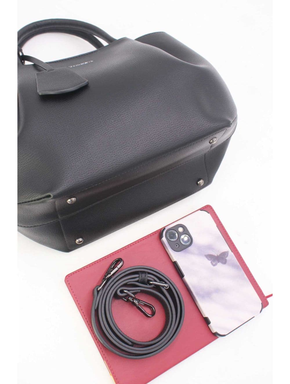 Sac à Main Effet Cuir 25B-6375-Noir — vue 4