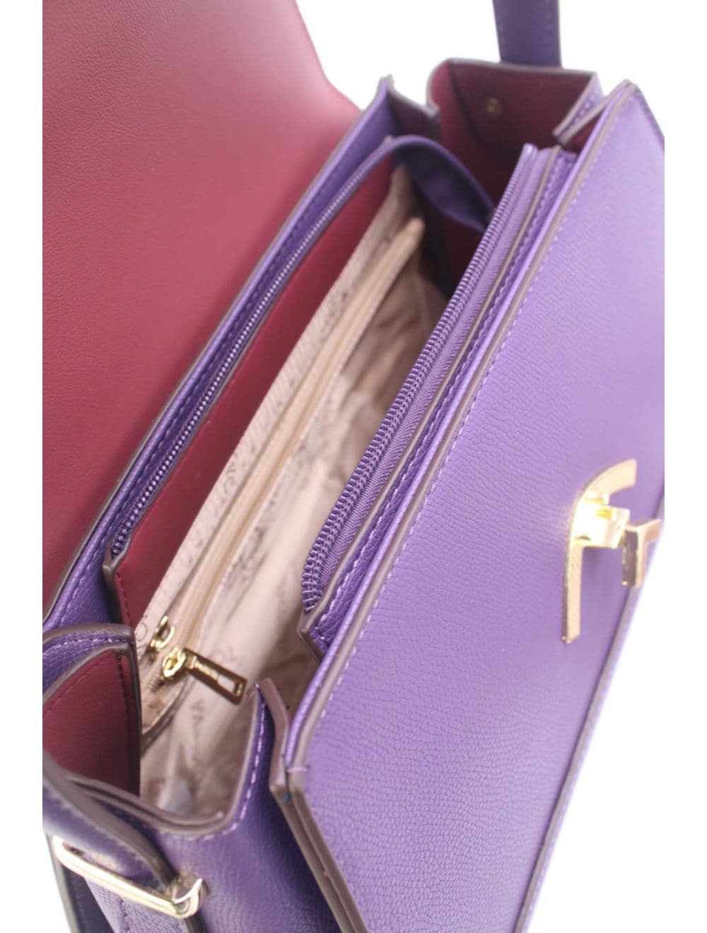 Sac à main Effet Cuir trapèze Chic 25B-6397-Violet — vue 5