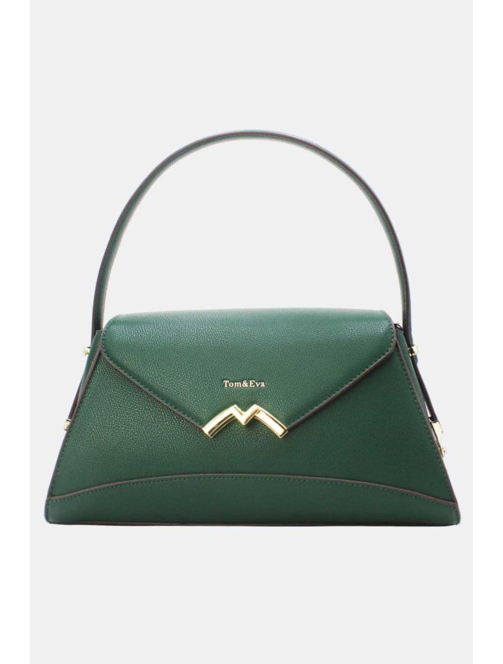 Sac à main Effet Cuir trapèze Chic 25B-6397-Vert
