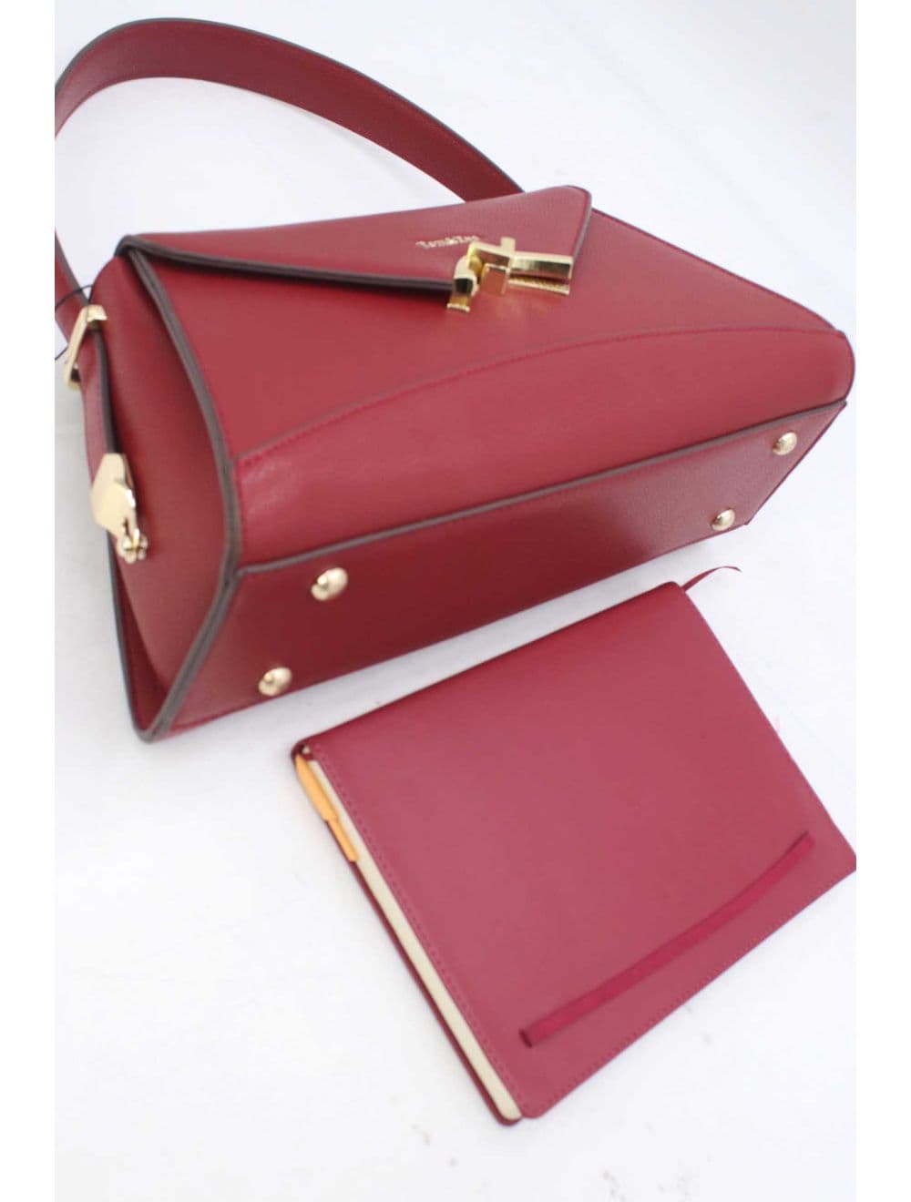 Sac à main Effet Cuir trapèze Chic 25B-6397-Burgundy — vue 4