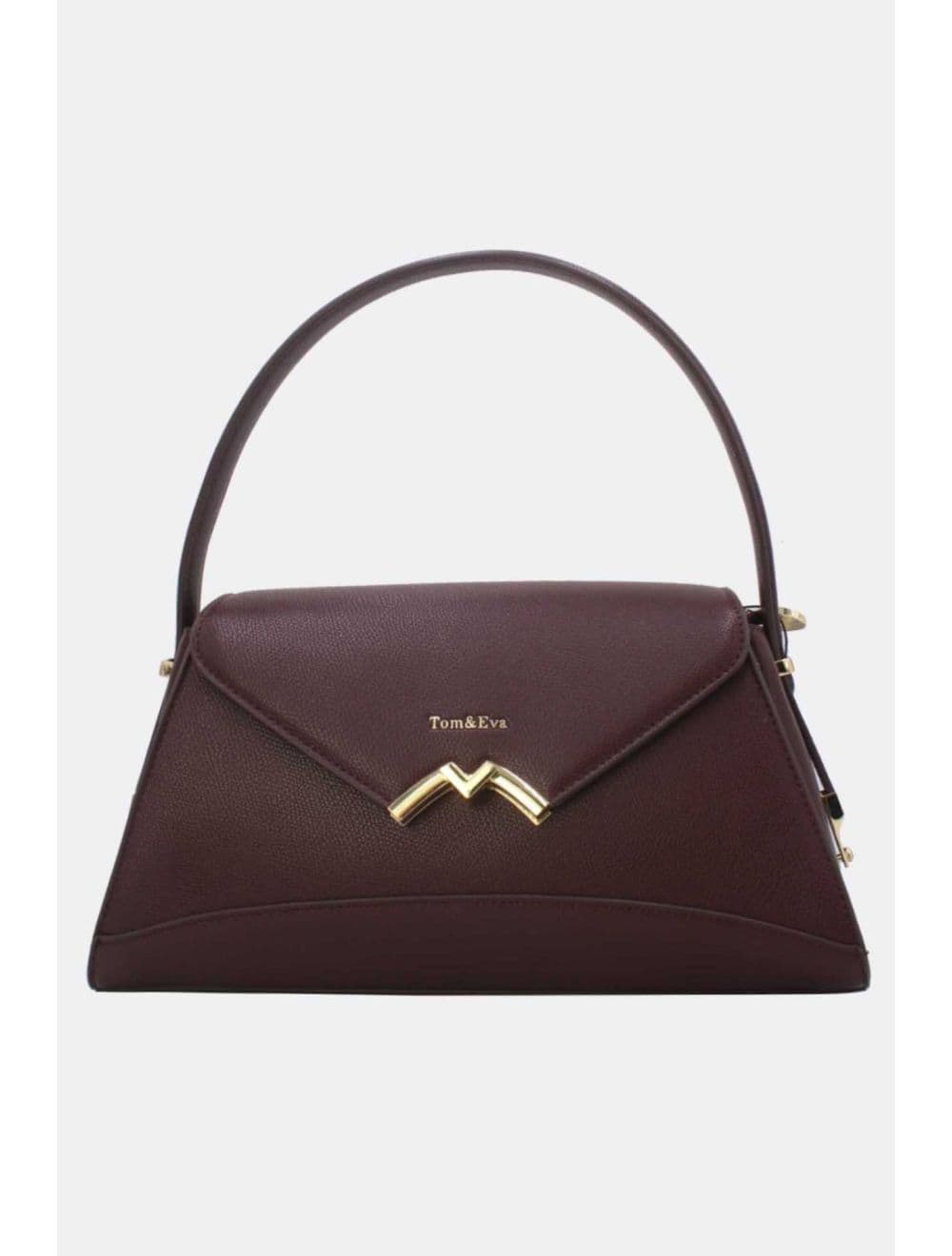 Sac à main Effet Cuir trapèze Chic 25B-6397-Café