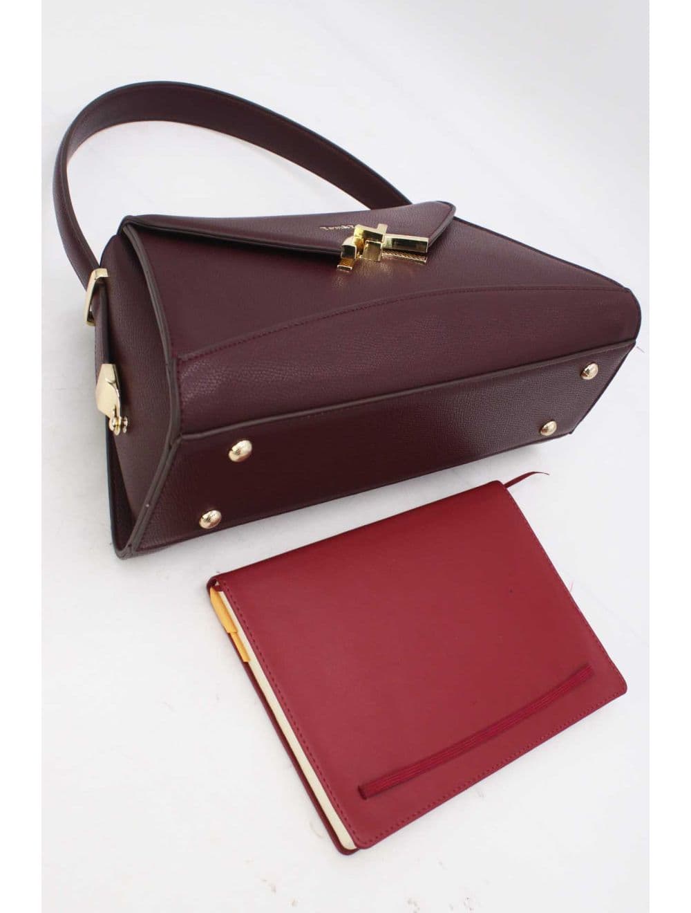 Sac à main Effet Cuir trapèze Chic 25B-6397-Café — vue 4