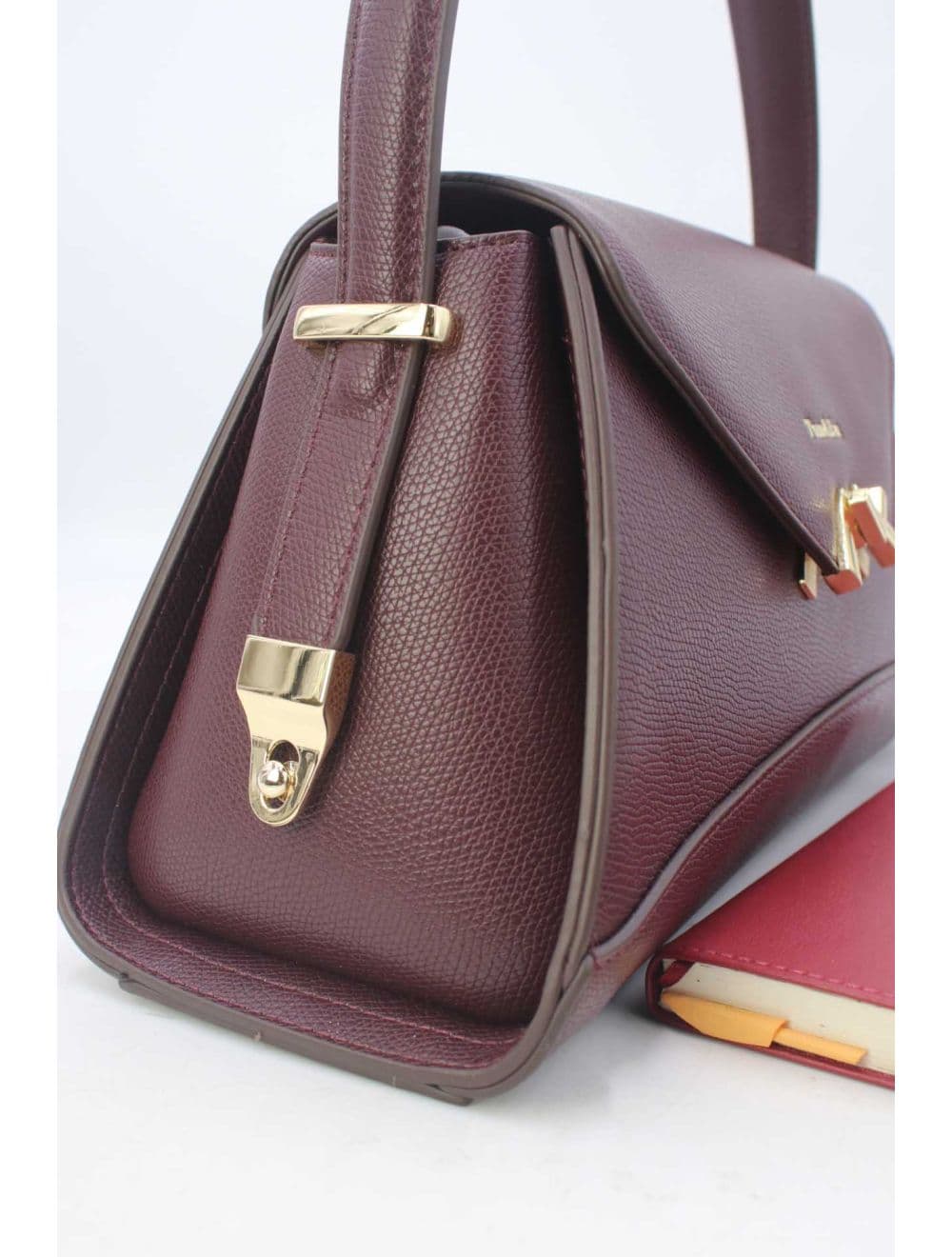 Sac à main Effet Cuir trapèze Chic 25B-6397-Café — vue 6