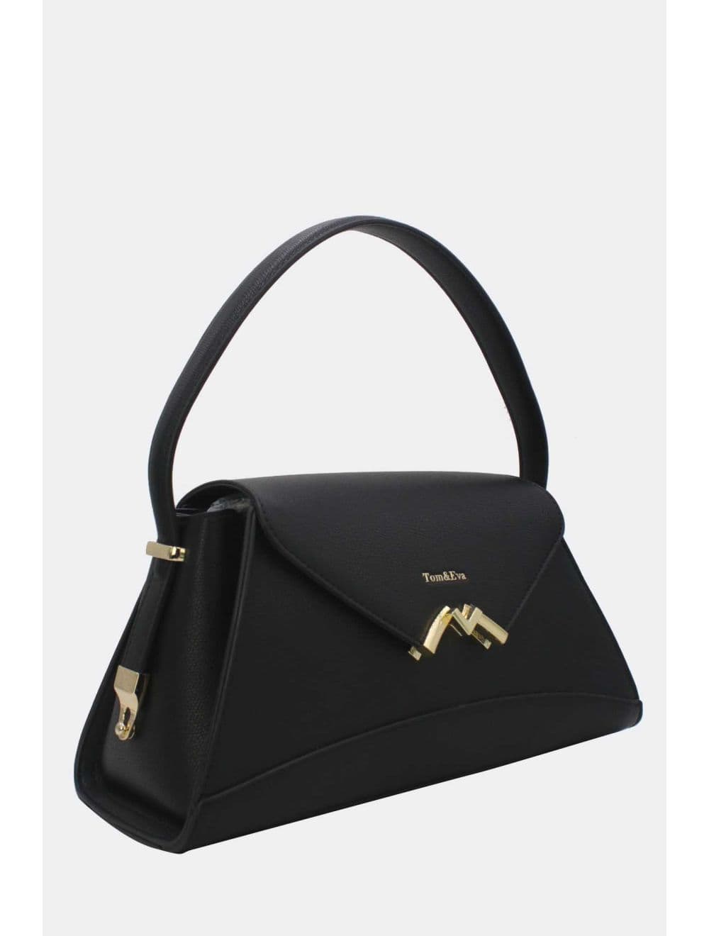 Sac à main Effet Cuir trapèze Chic 25B-6397-Noir — vue 2