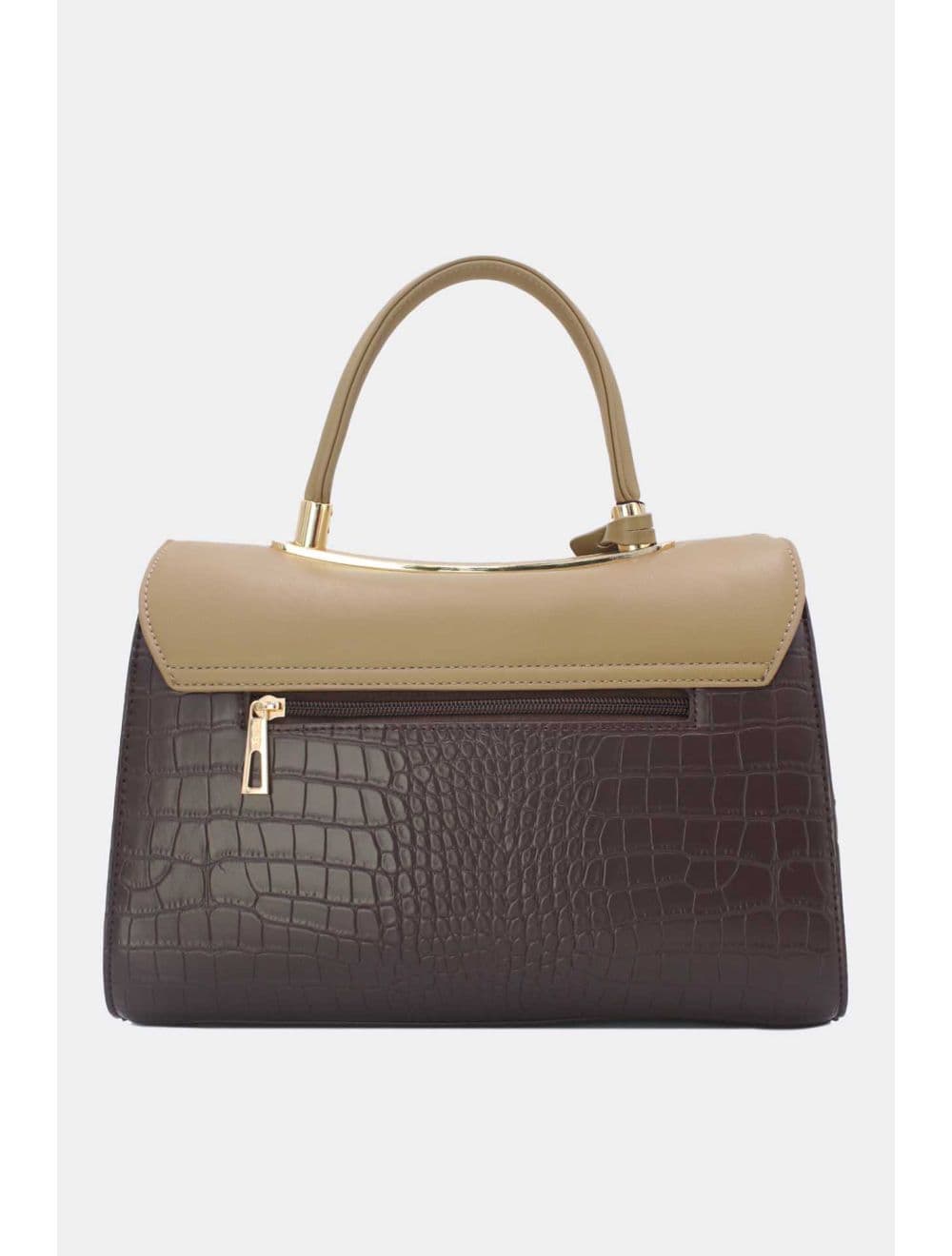 Sac à Main Style Vintage à Effet Croco 23B-5764-Coffee/Taupe — vue 3