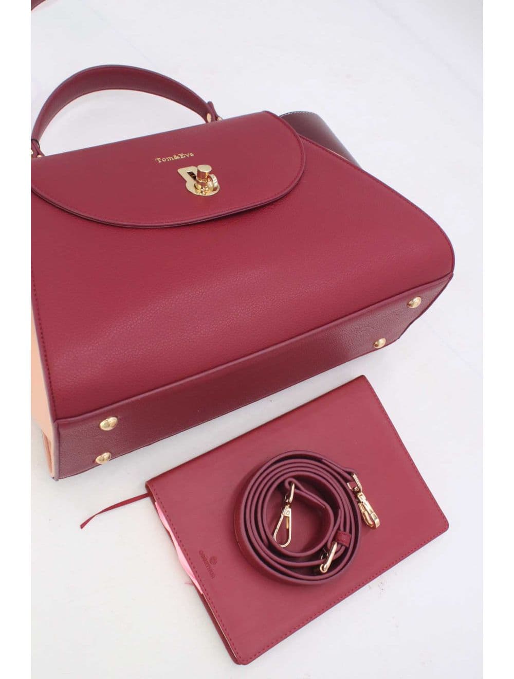 Sac De Travail Femme Tricolore RÉASSORT 23B-5840-Rouge — vue 4