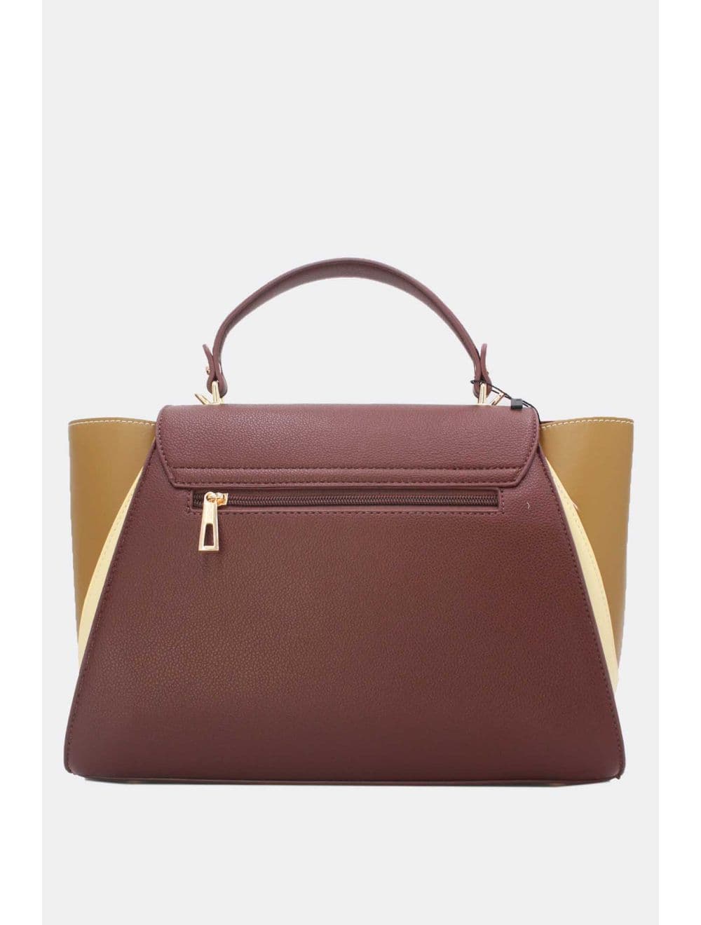 Sac De Travail Femme Tricolore RÉASSORT 23B-5840-Coffee/Khaki — vue 3