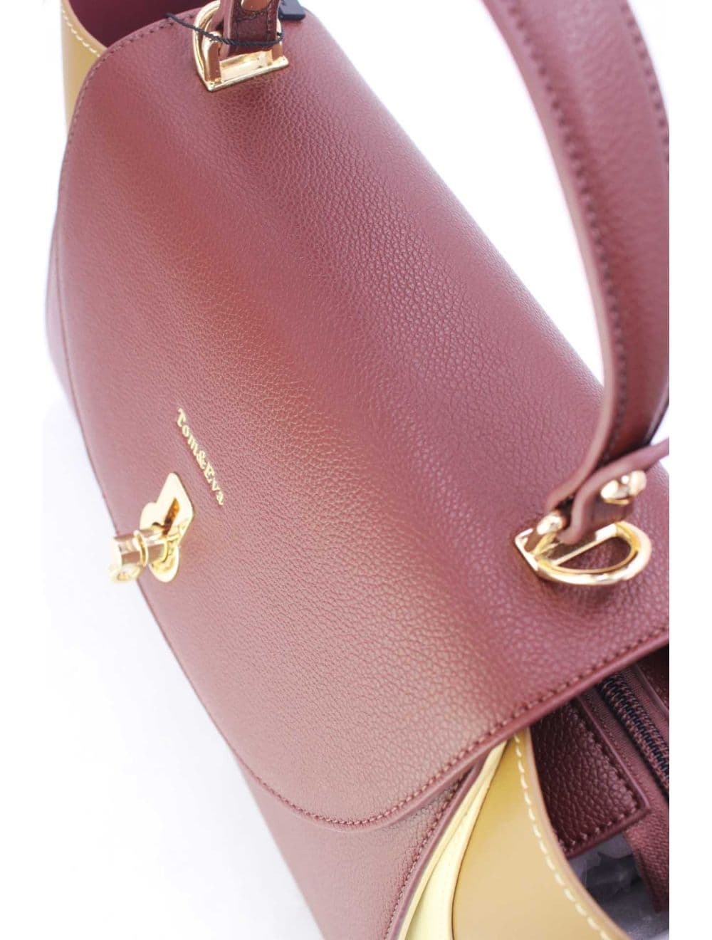 Sac De Travail Femme Tricolore RÉASSORT 23B-5840-Coffee/Khaki — vue 5