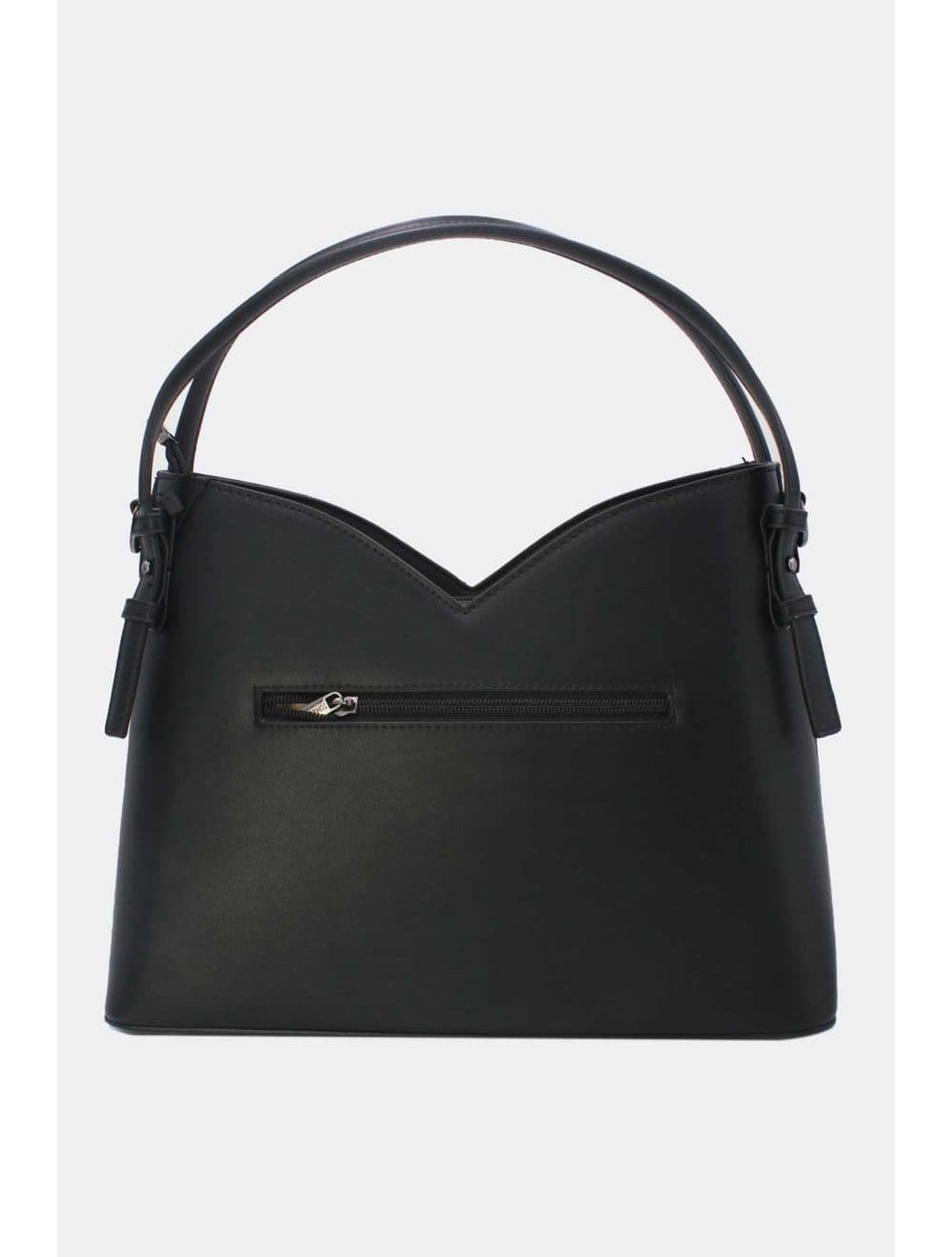 Sac Seau Structuré à Découpe Géométrique avec Double Anse 25B-6399-Noir — vue 3