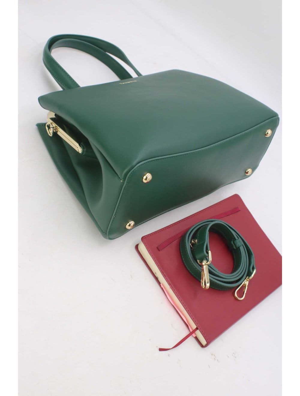 Sac à Main effet Cuir Classique 25B-6418-Vert — vue 4
