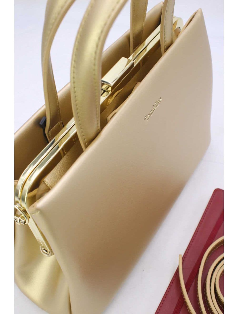 Sac à Main effet Cuir Classique 25B-6418-Or — vue 5