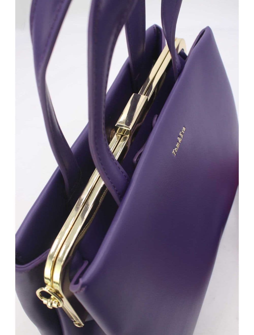 Sac à Main effet Cuir Classique 25B-6418-Violet — vue 5