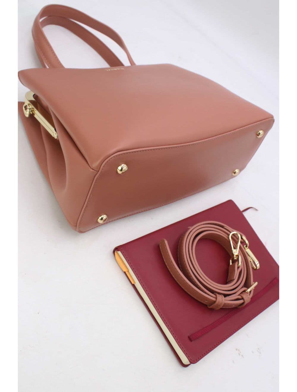 Sac à Main effet Cuir Classique 25B-6418-Rose — vue 4