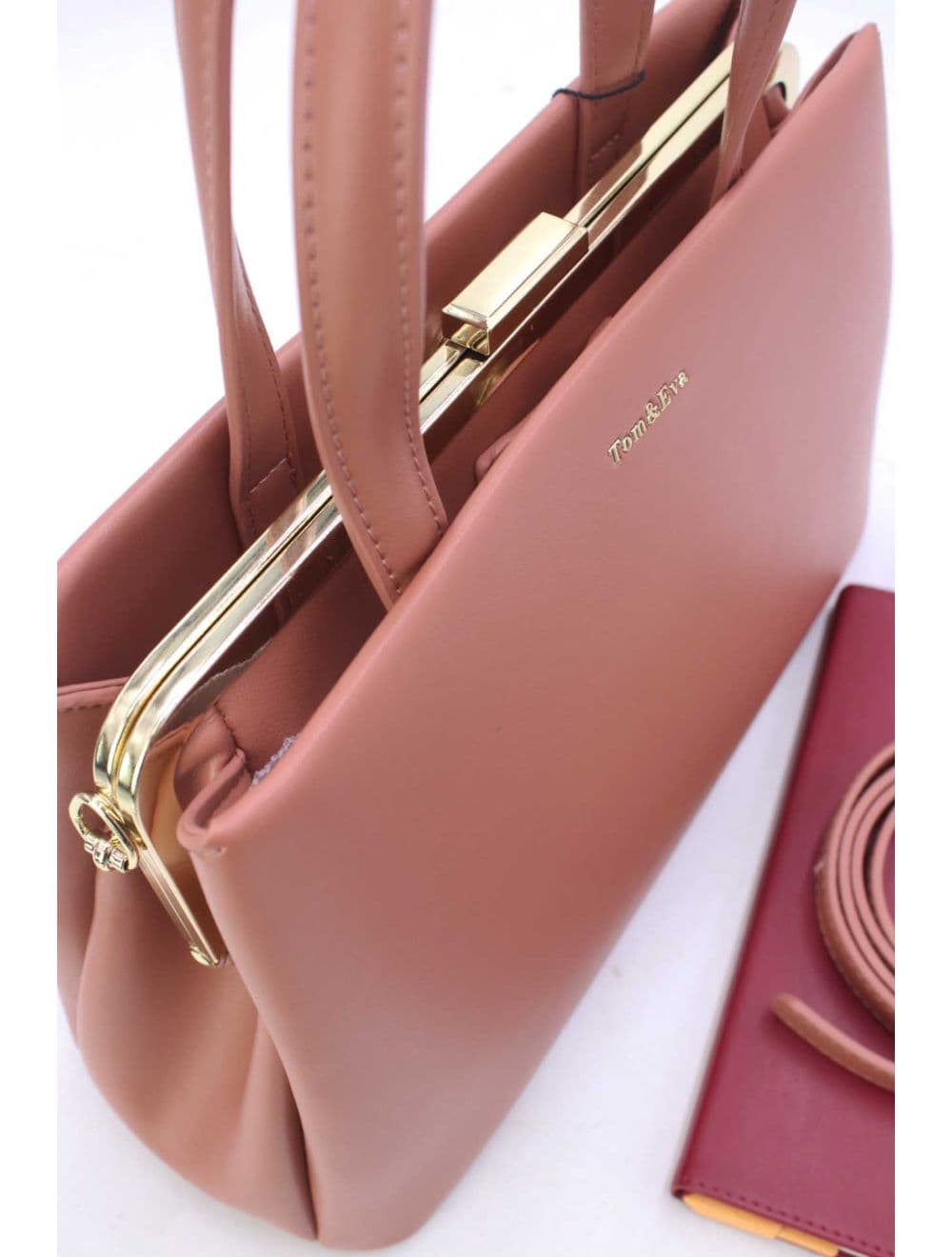 Sac à Main effet Cuir Classique 25B-6418-Rose — vue 5
