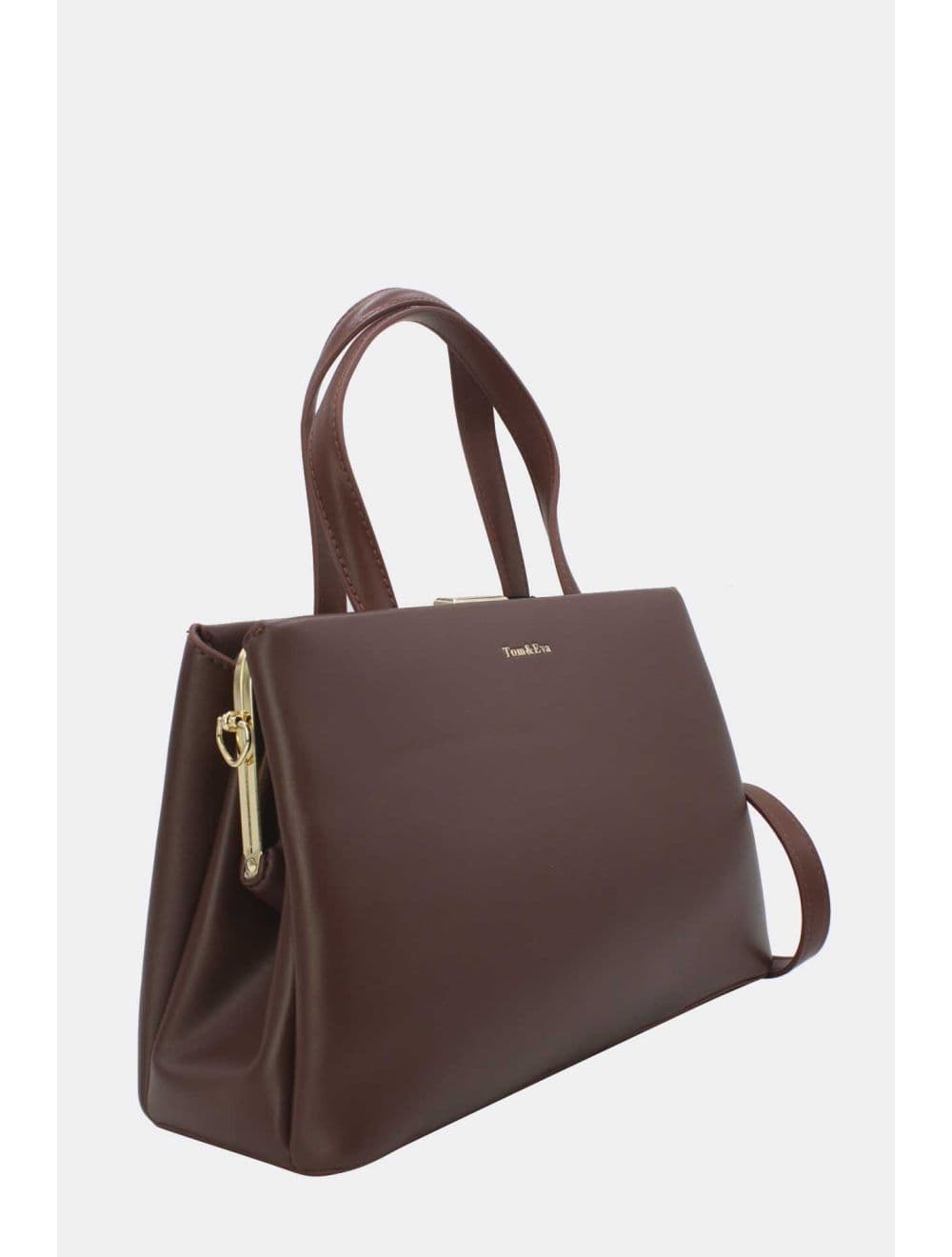 Sac à Main effet Cuir Classique 25B-6418-Brun — vue 2