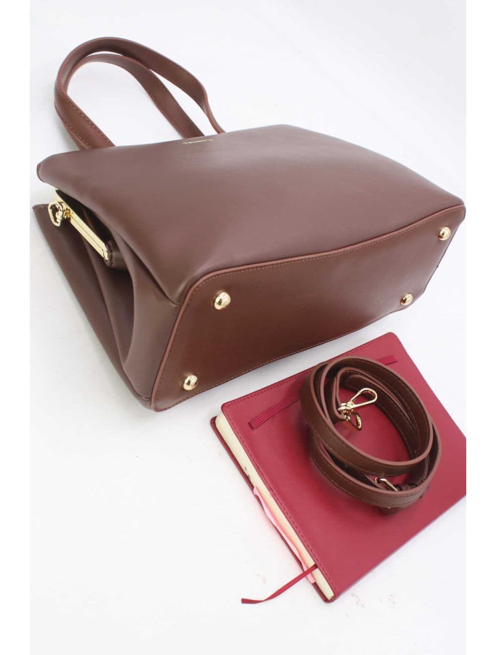Sac à Main effet Cuir Classique 25B-6418-Brun — vue 4