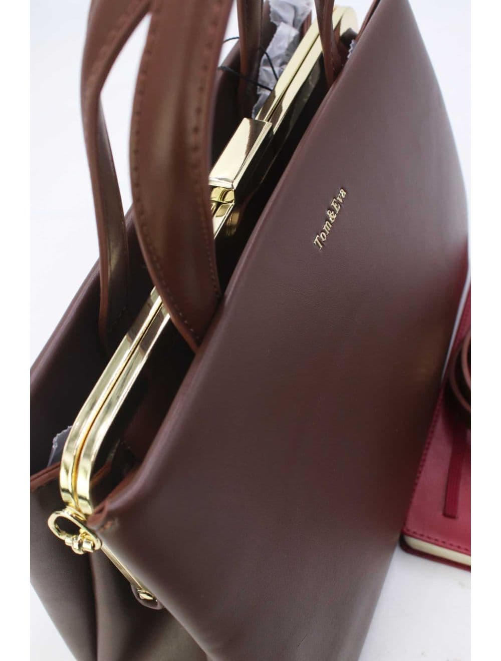 Sac à Main effet Cuir Classique 25B-6418-Brun — vue 5
