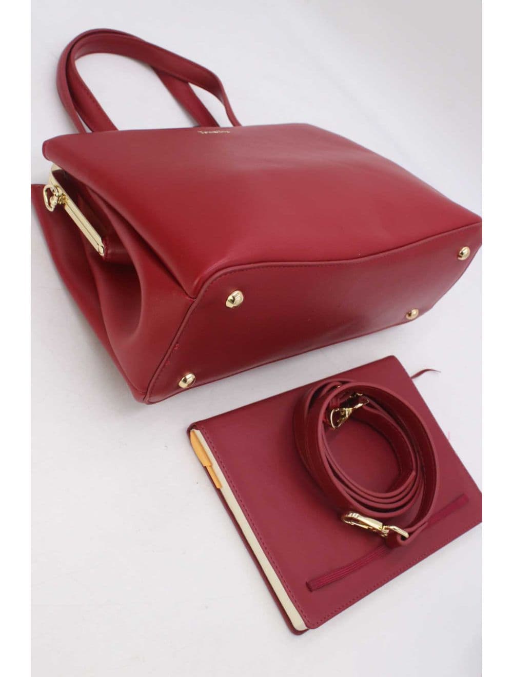 Sac à Main effet Cuir Classique 25B-6418-Rouge — vue 4