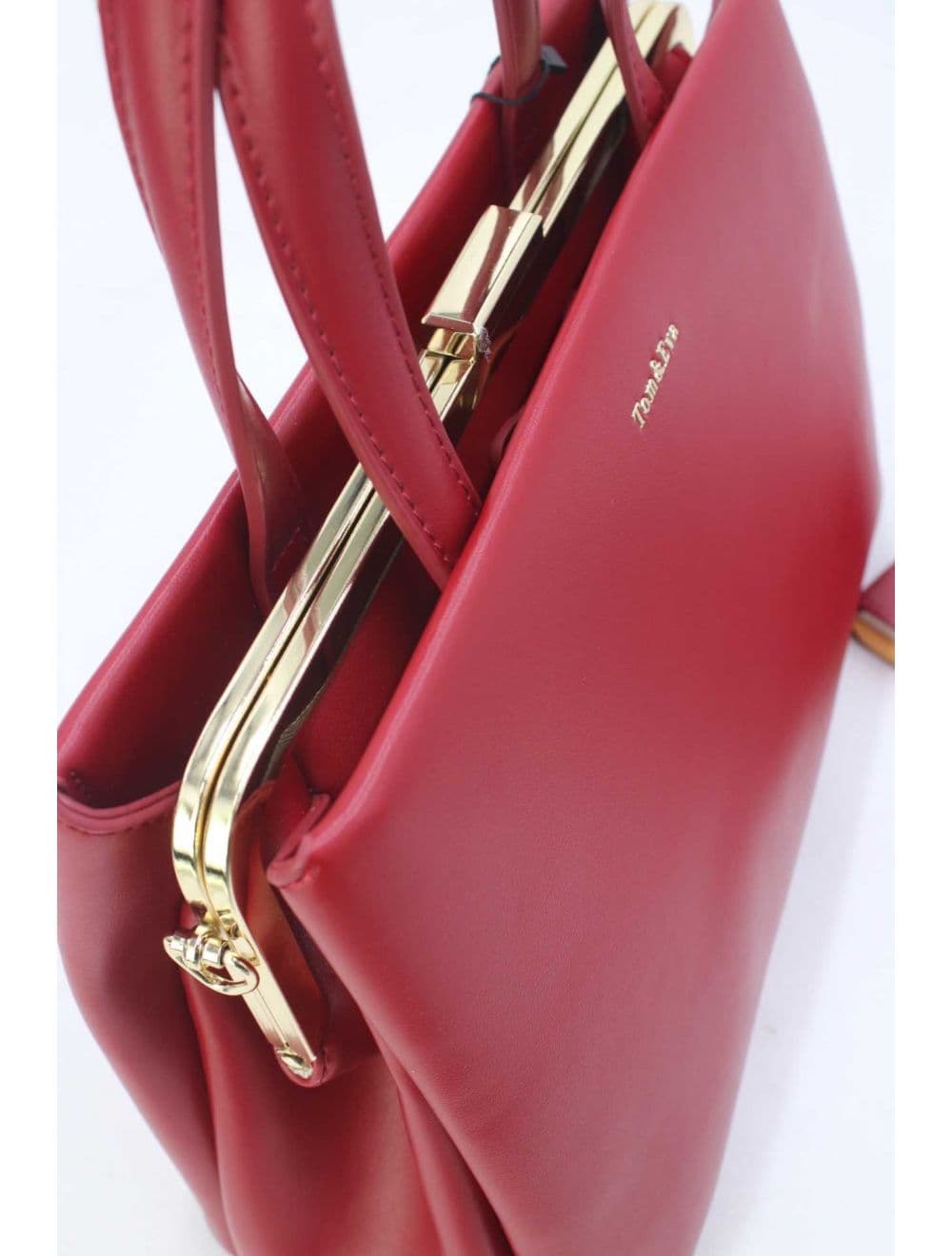 Sac à Main effet Cuir Classique 25B-6418-Rouge — vue 5