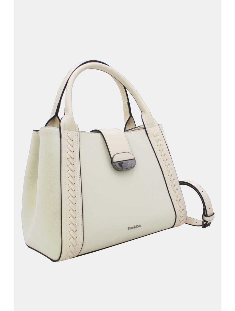 Sac à Main effet Cuir d'agneau 25B-6424-Beige — vue 2