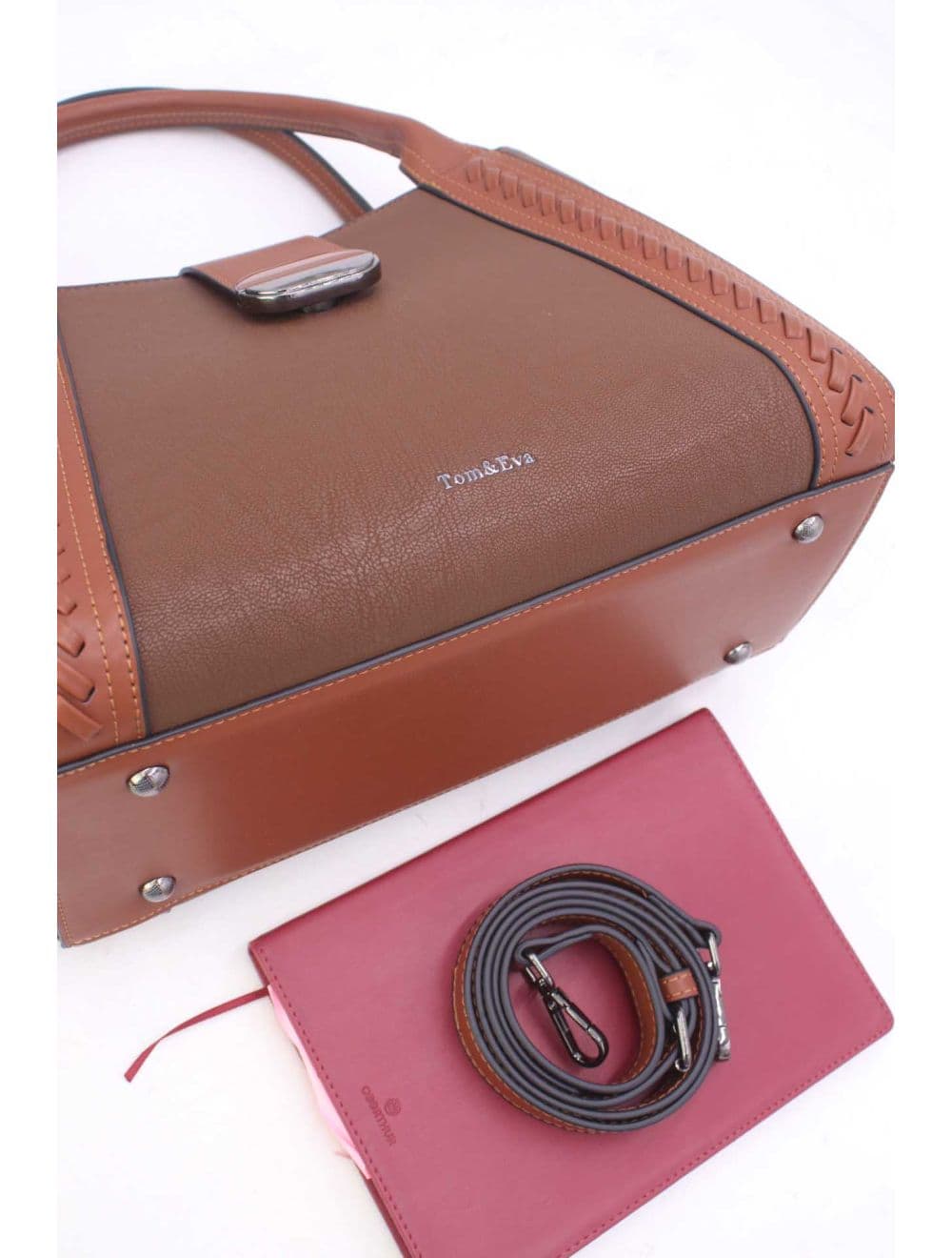 Sac à Main effet Cuir d'agneau 25B-6424-Café — vue 4