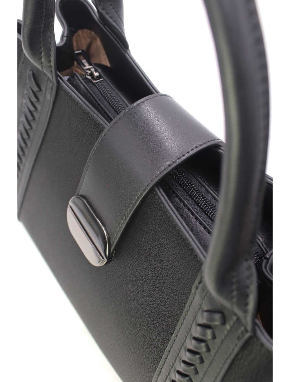 Sac à Main effet Cuir d'agneau 25B-6424-Noir — vue 5
