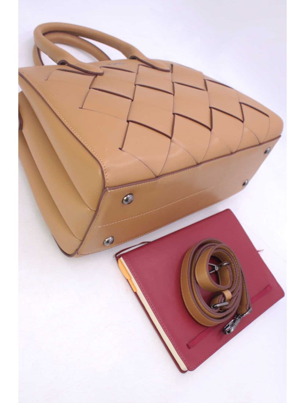 Sac à Main Tressé Avec Pendentif 25B-6398-Kaki — vue 4