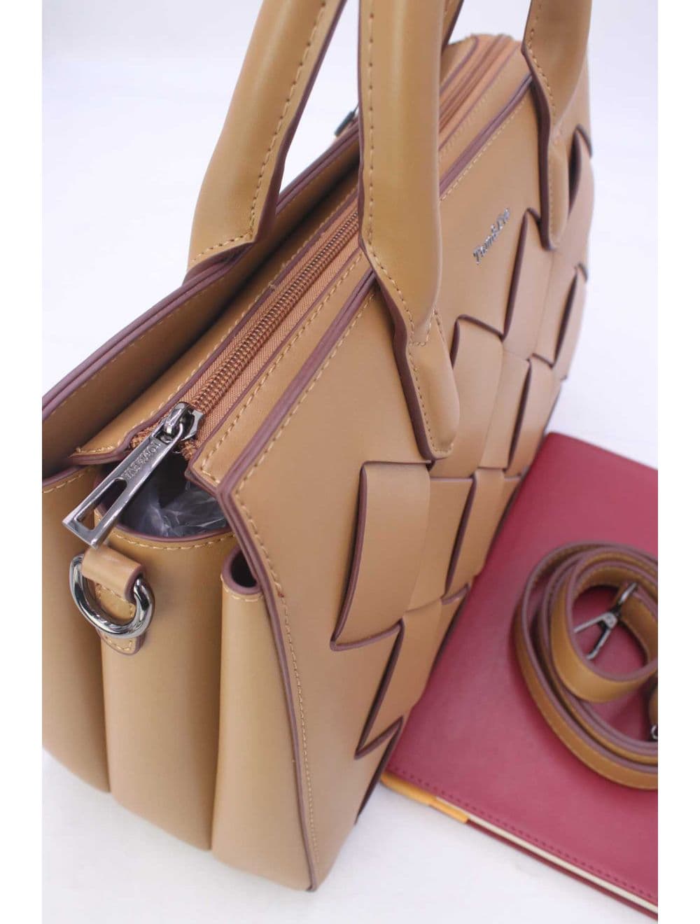 Sac à Main Tressé Avec Pendentif 25B-6398-Kaki — vue 5