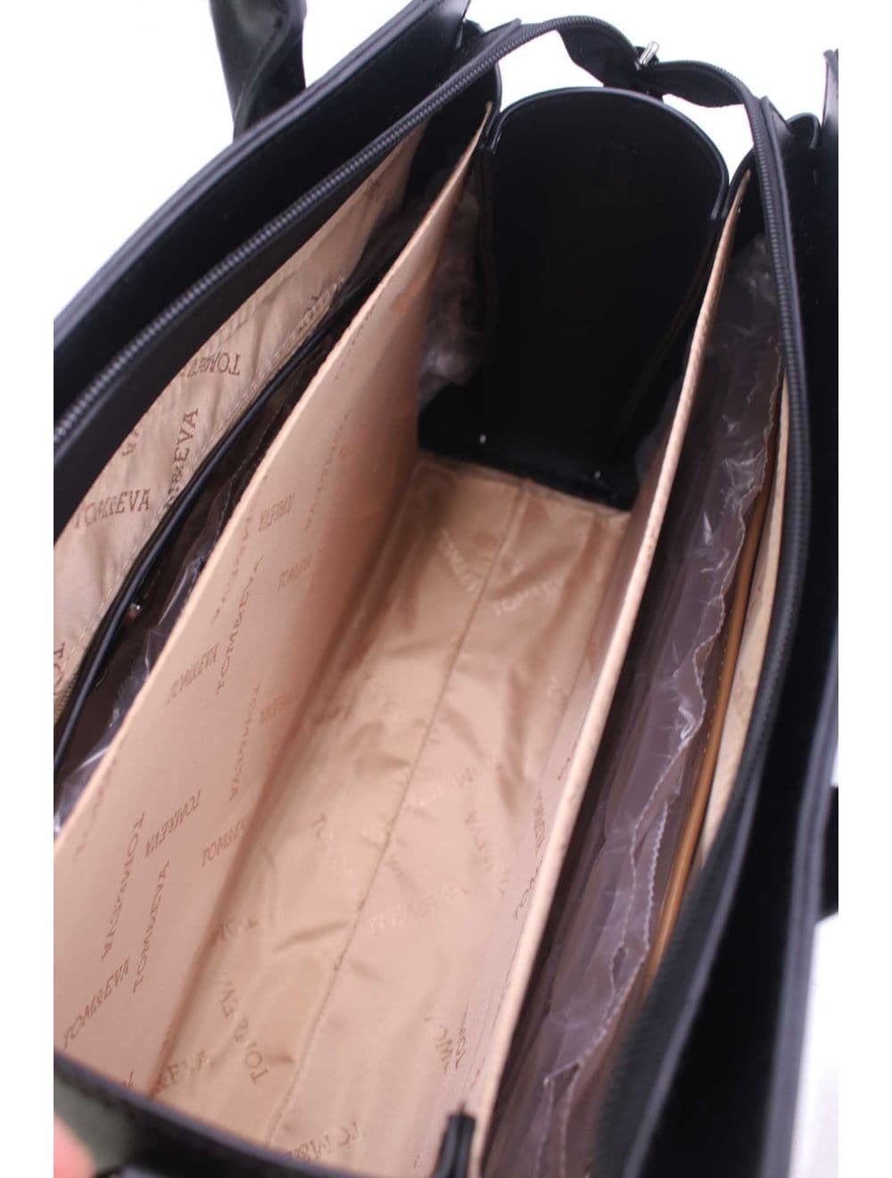 Sac à Main Tressé Avec Pendentif 25B-6398-Noir — vue 5