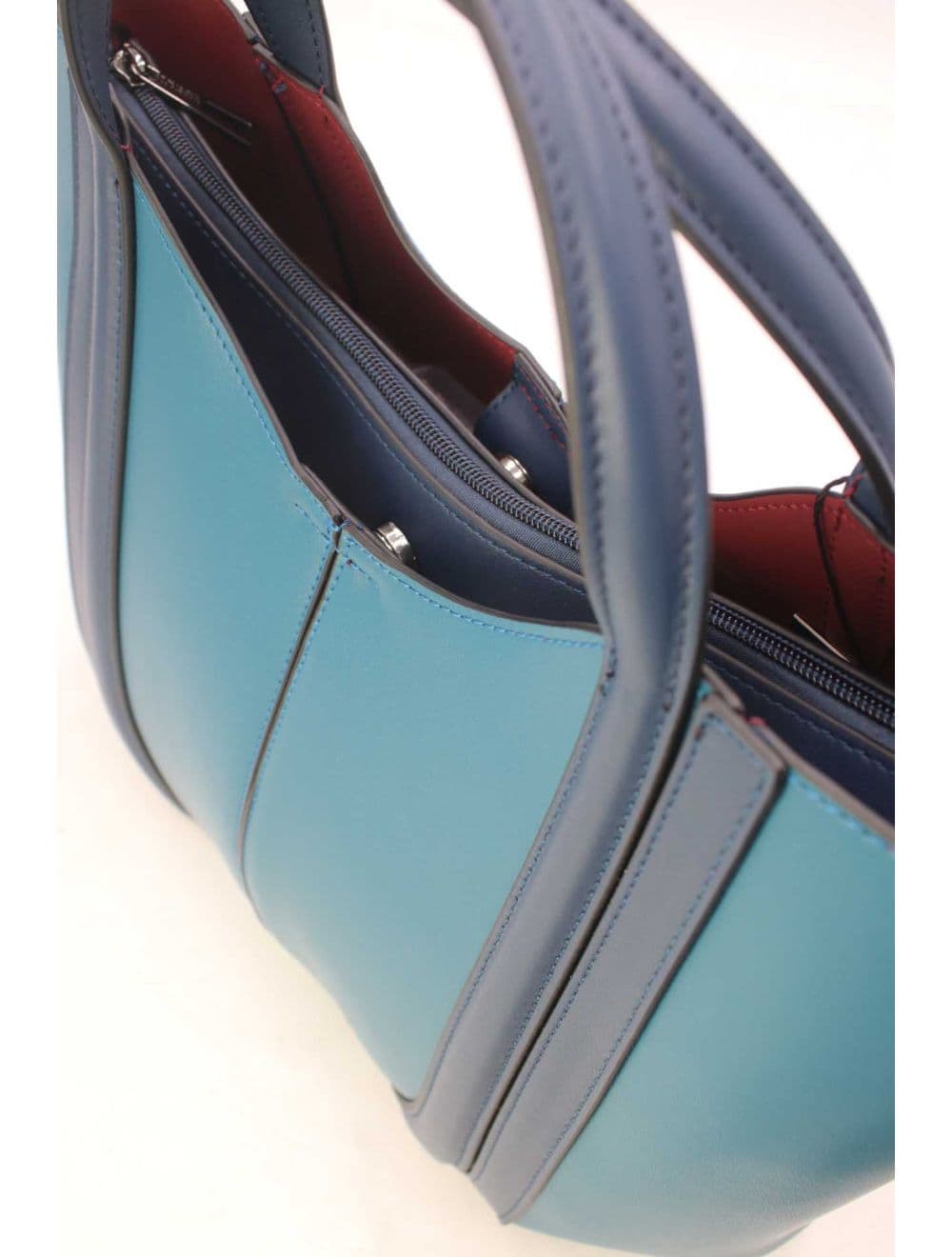 Sac à Main Effet Cuir Chic 25B-6374-Bleu — vue 5