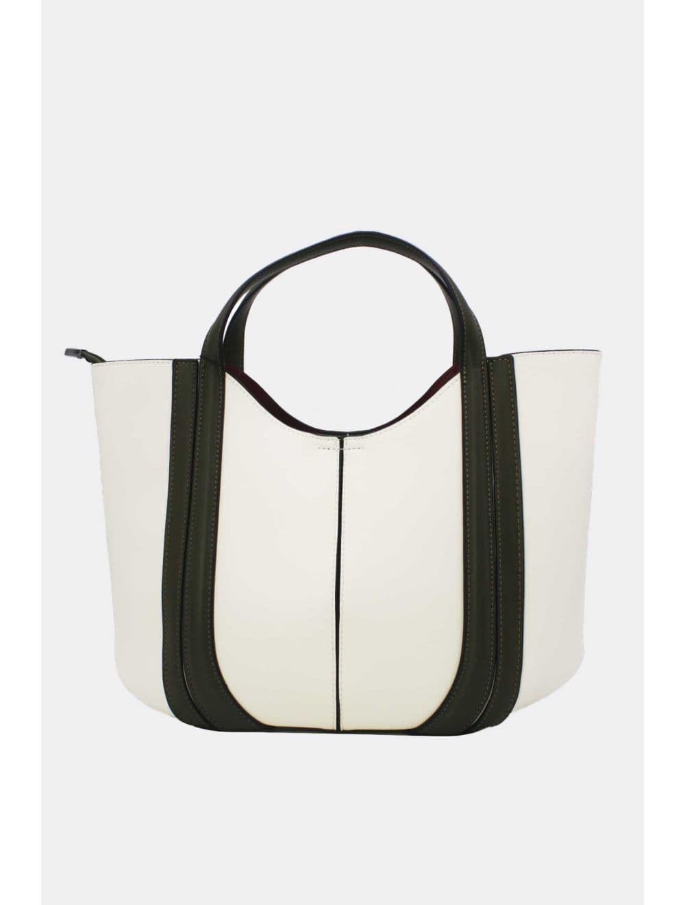 Sac à Main Effet Cuir Chic 25B-6374-Beige/Green — vue 3