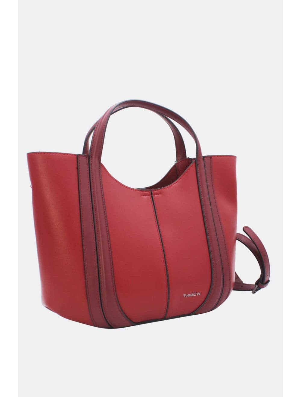 Sac à Main Effet Cuir Chic 25B-6374-Bordeaux — vue 2