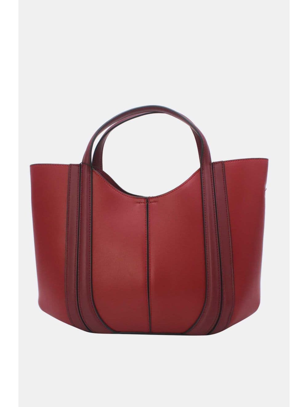 Sac à Main Effet Cuir Chic 25B-6374-Bordeaux — vue 3