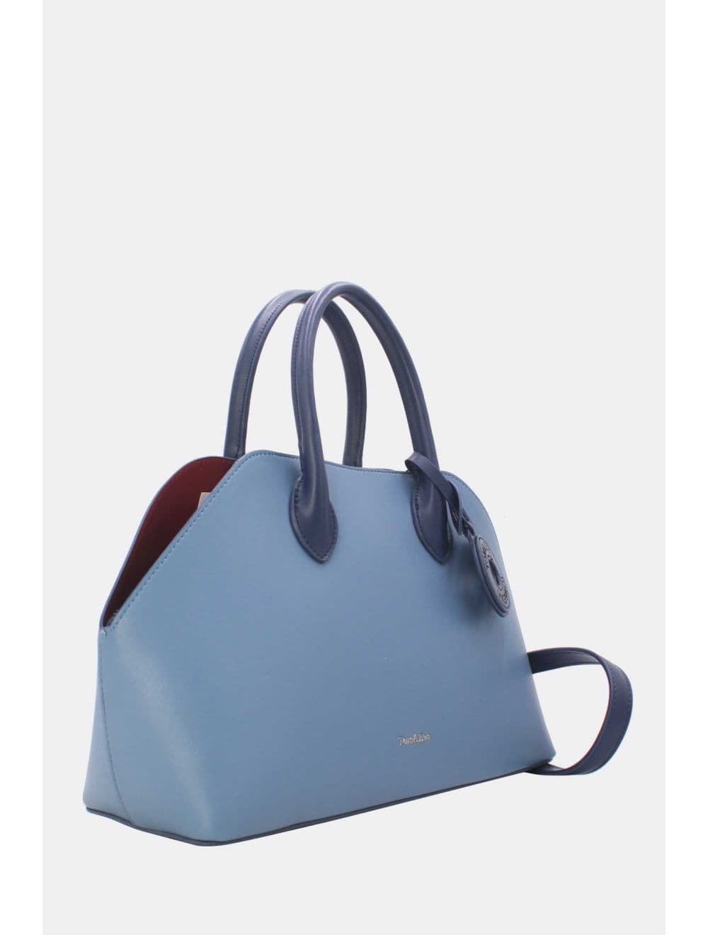 Sac à Main Effet Cuir Avec Pendentif 25B-6368-Bleu — vue 2