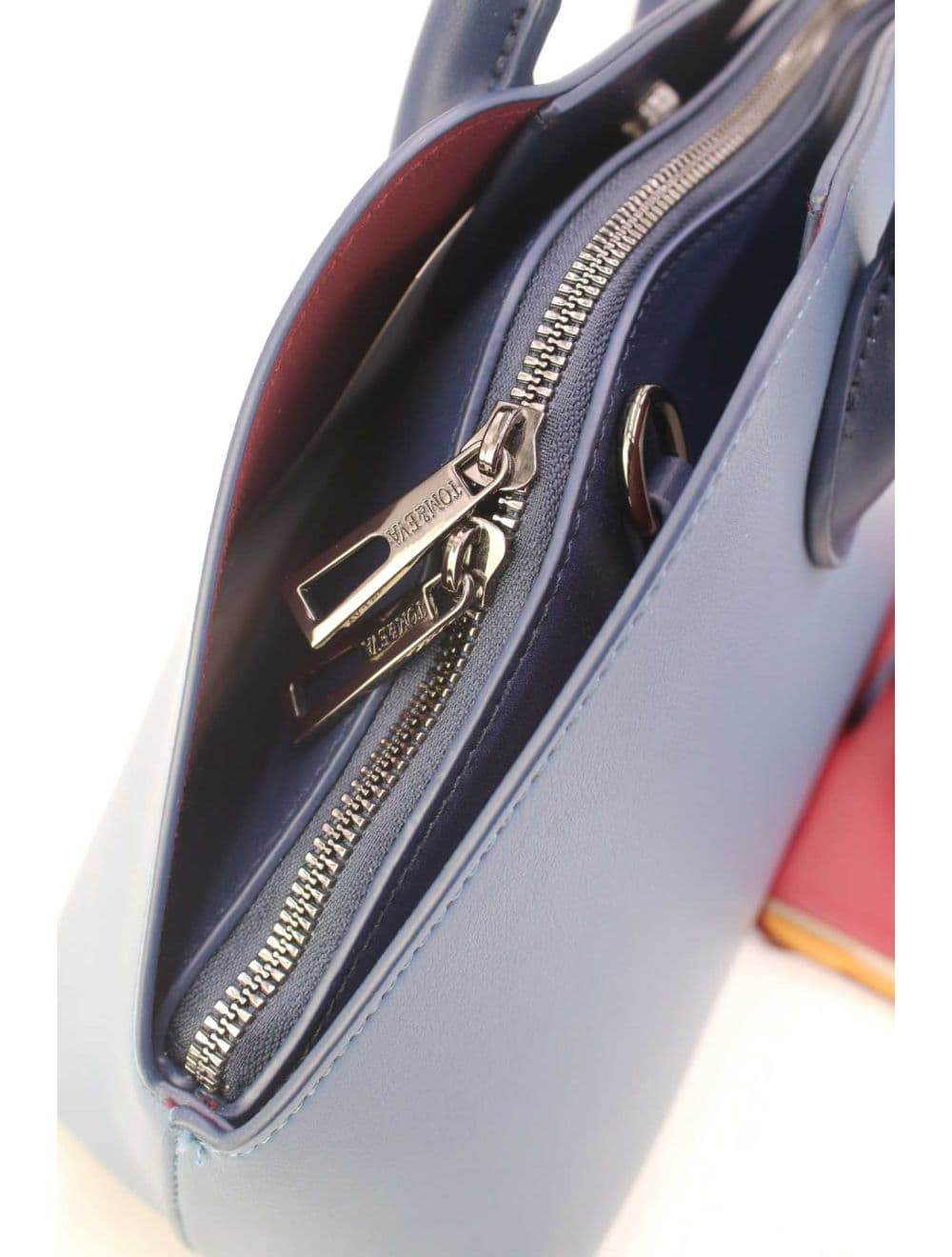 Sac à Main Effet Cuir Avec Pendentif 25B-6368-Bleu — vue 5