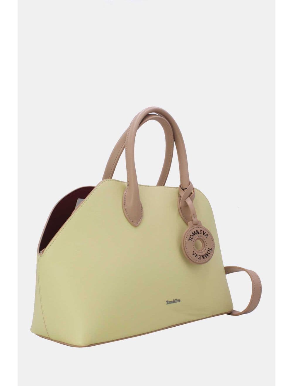 Sac à Main Effet Cuir Avec Pendentif 25B-6368-Jaune — vue 2