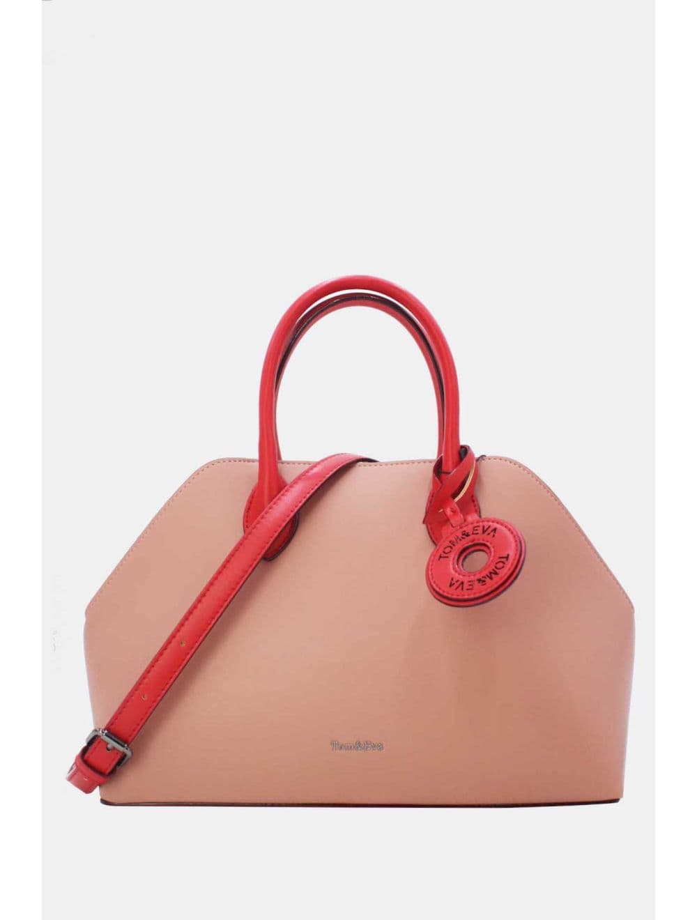 Sac à Main Effet Cuir Avec Pendentif 25B-6368-Rose