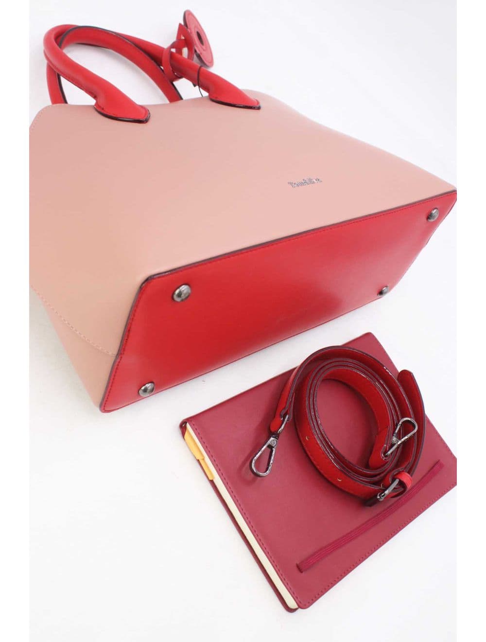 Sac à Main Effet Cuir Avec Pendentif 25B-6368-Rose — vue 4
