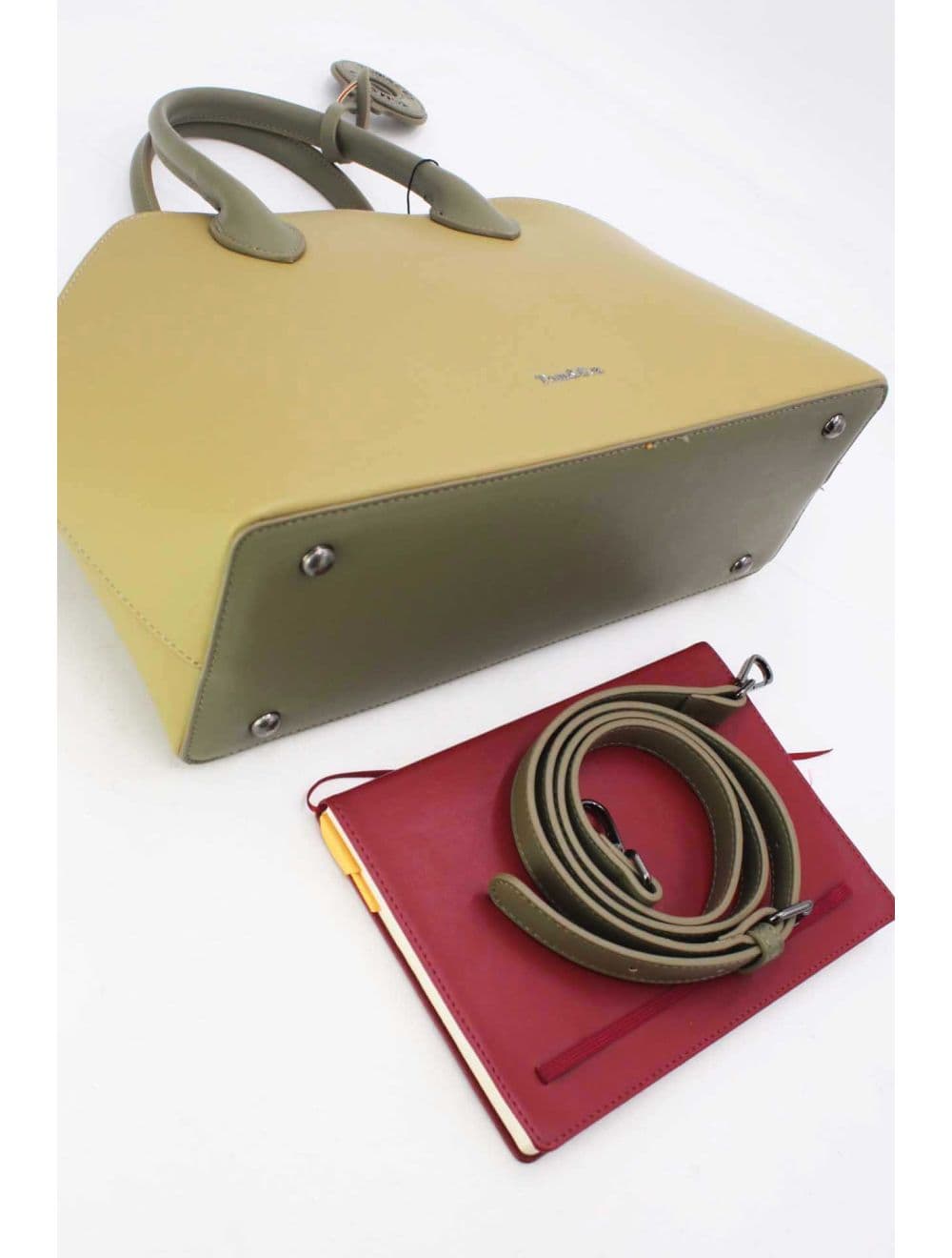 Sac à Main Effet Cuir Avec Pendentif 25B-6368-Vert — vue 4