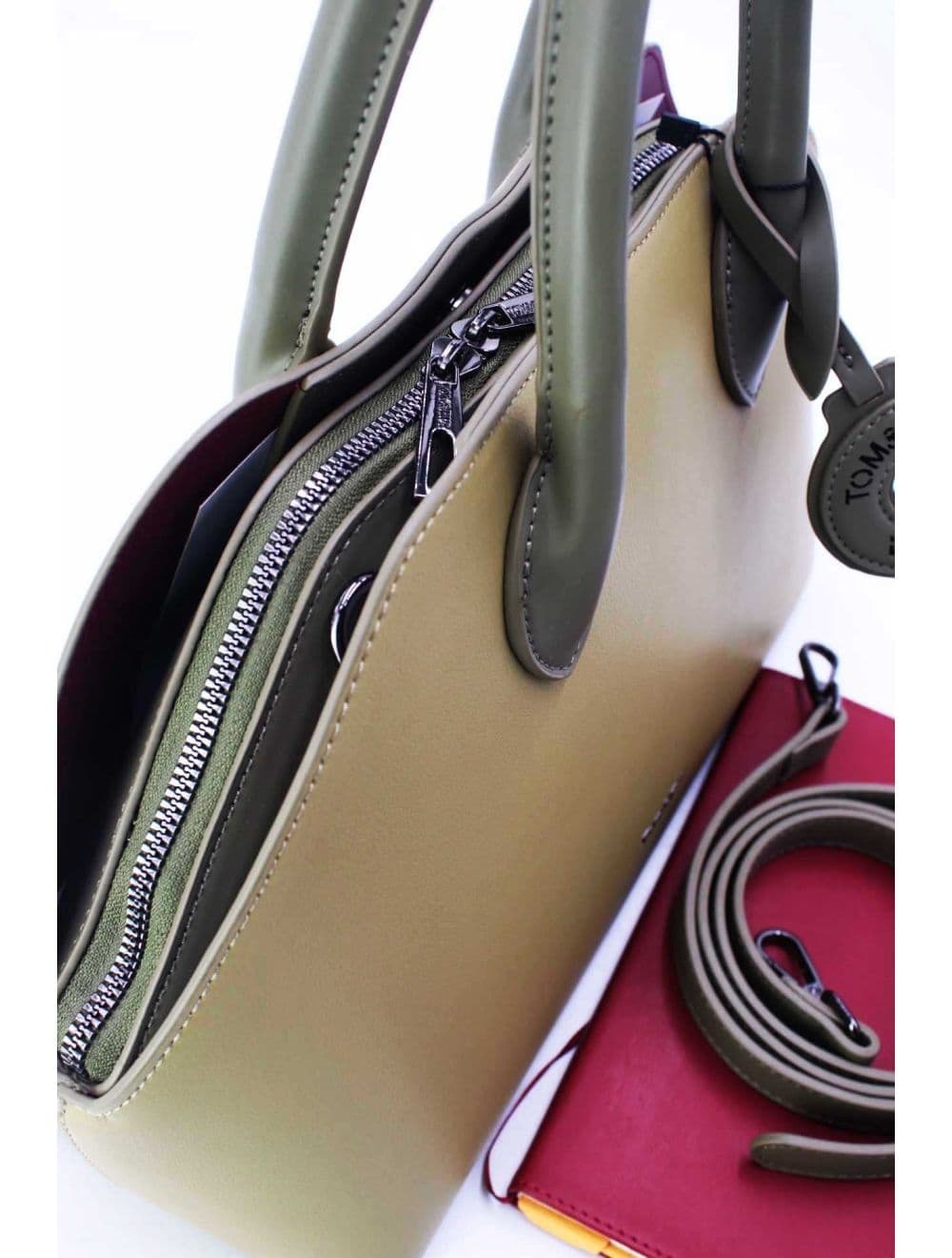Sac à Main Effet Cuir Avec Pendentif 25B-6368-Vert — vue 5