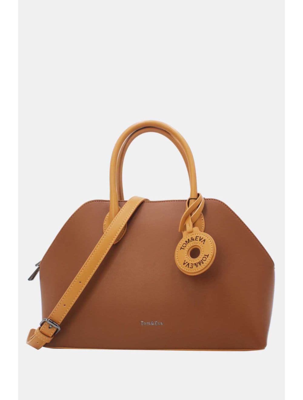Sac à Main Effet Cuir Avec Pendentif 25B-6368-Café