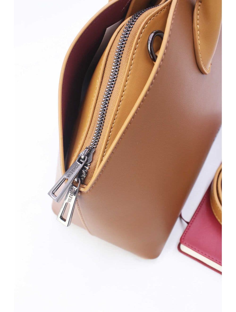 Sac à Main Effet Cuir Avec Pendentif 25B-6368-Café — vue 5