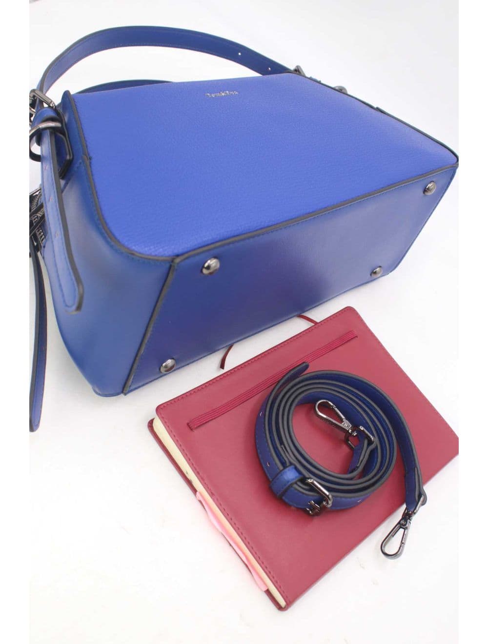 Sac à Main Effet Cuir Chic 25B-6293-Bleu — vue 4