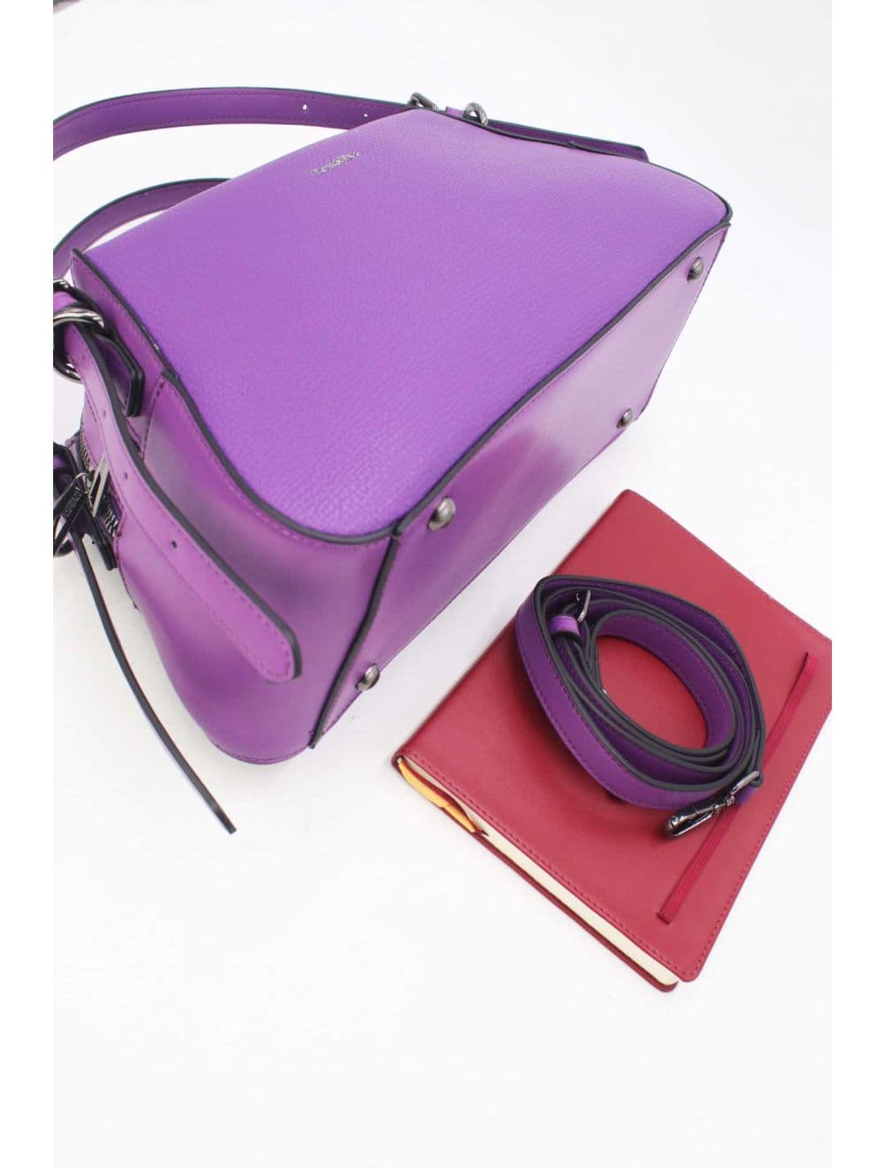 Sac à Main Effet Cuir Chic 25B-6293-Violet — vue 4